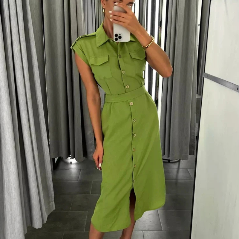 Vintage A-Line Midi Dress