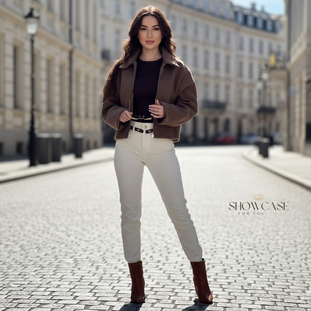 Women’s Zipped Wool-Blend Jacket