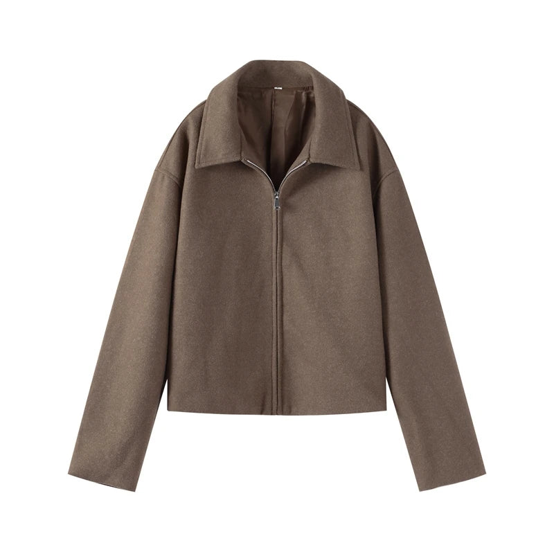 Women’s Zipped Wool-Blend Jacket