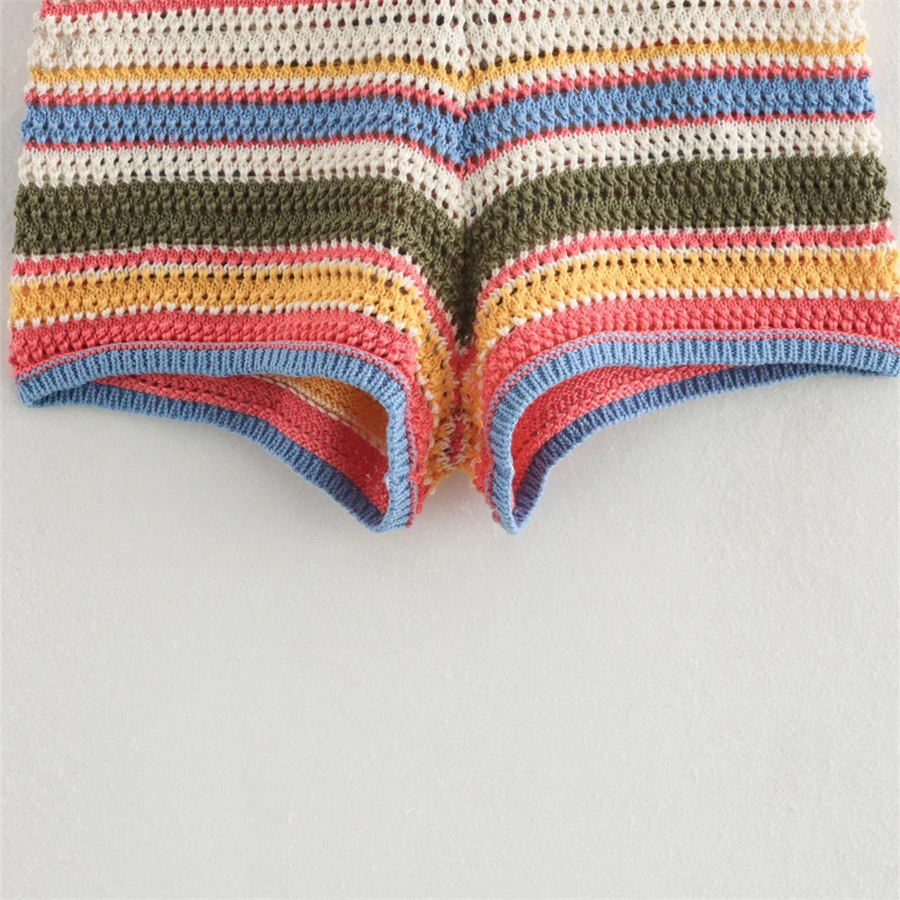 Casual Striped Two-Piece Set