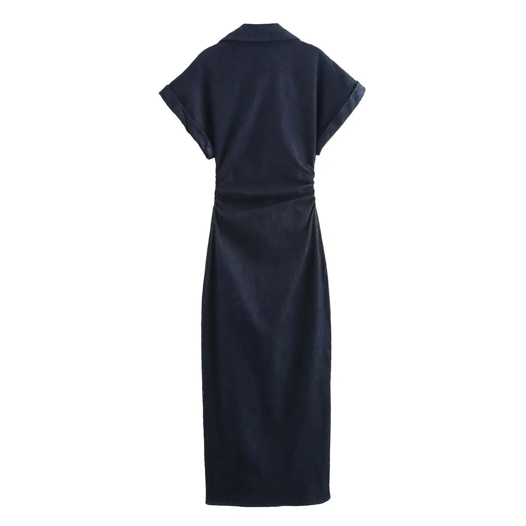 Elegance Mid Denim Dress