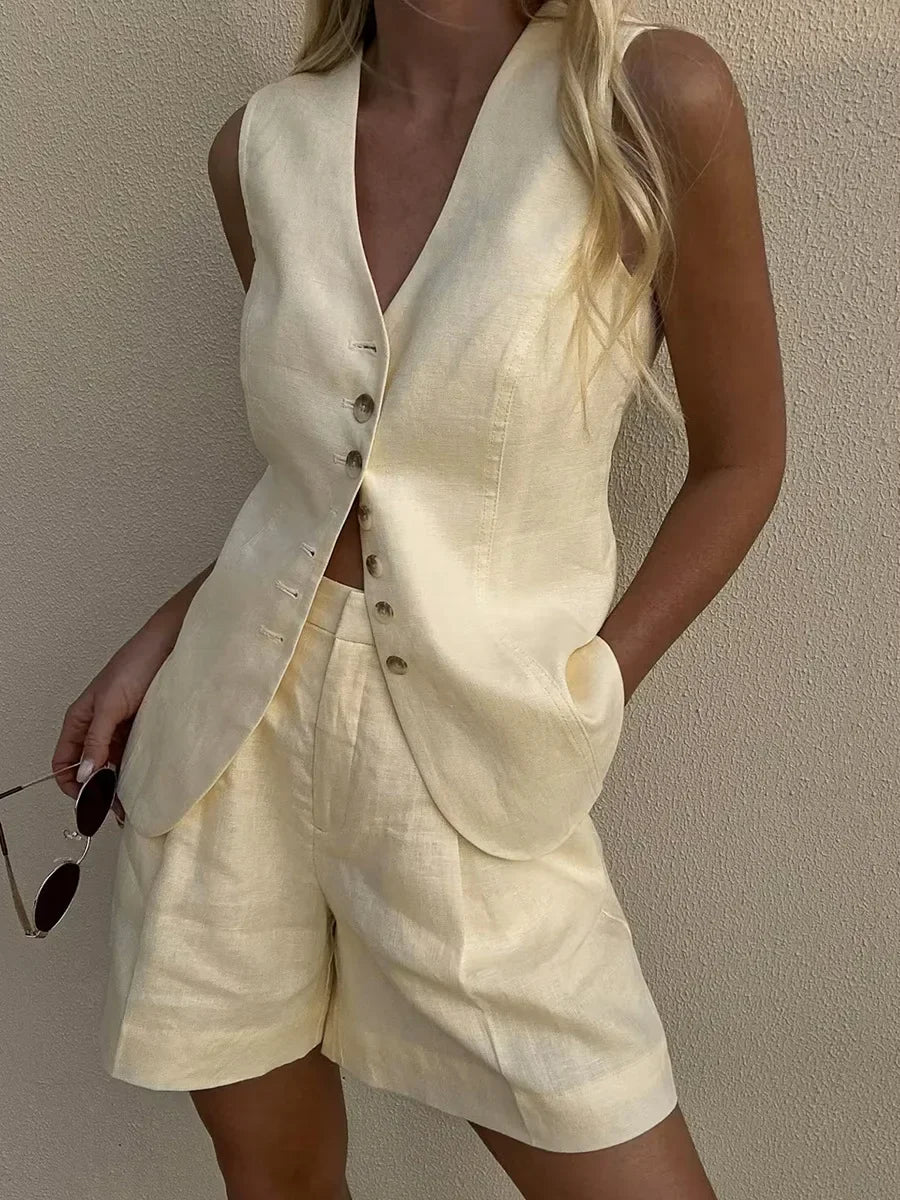 Casual Chic Linen and Cotton Set