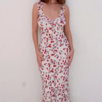 Sleek Printed Maxi Dress