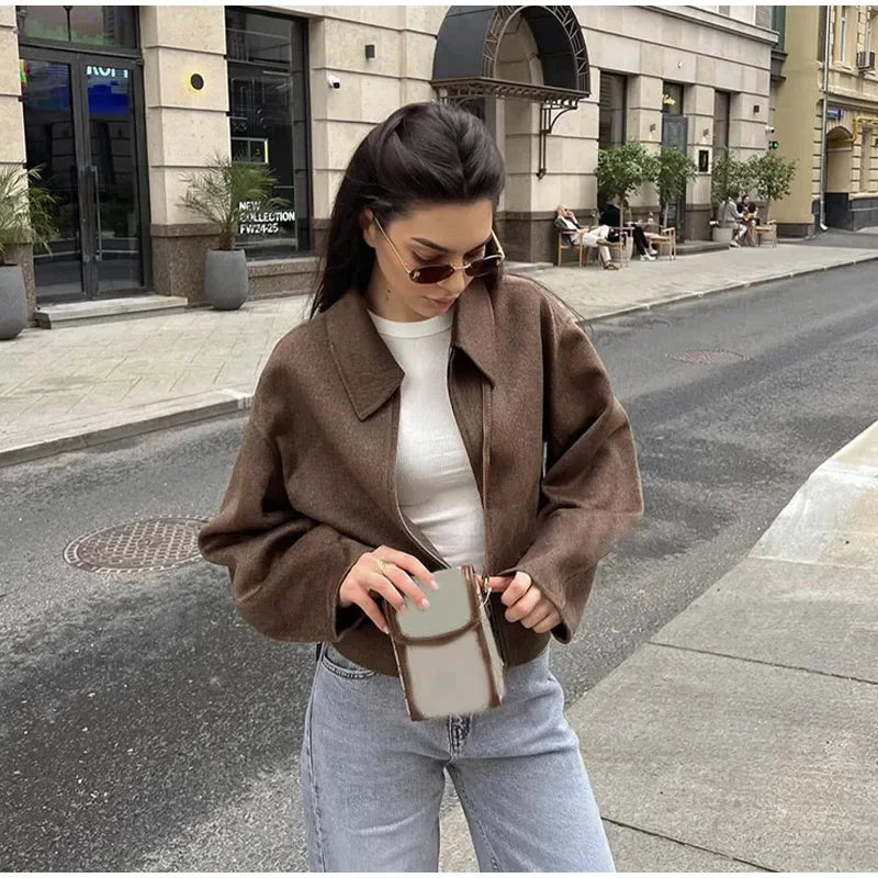 Women’s Zipped Wool-Blend Jacket