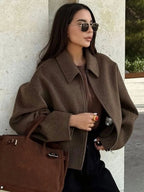Women’s Zipped Wool-Blend Jacket