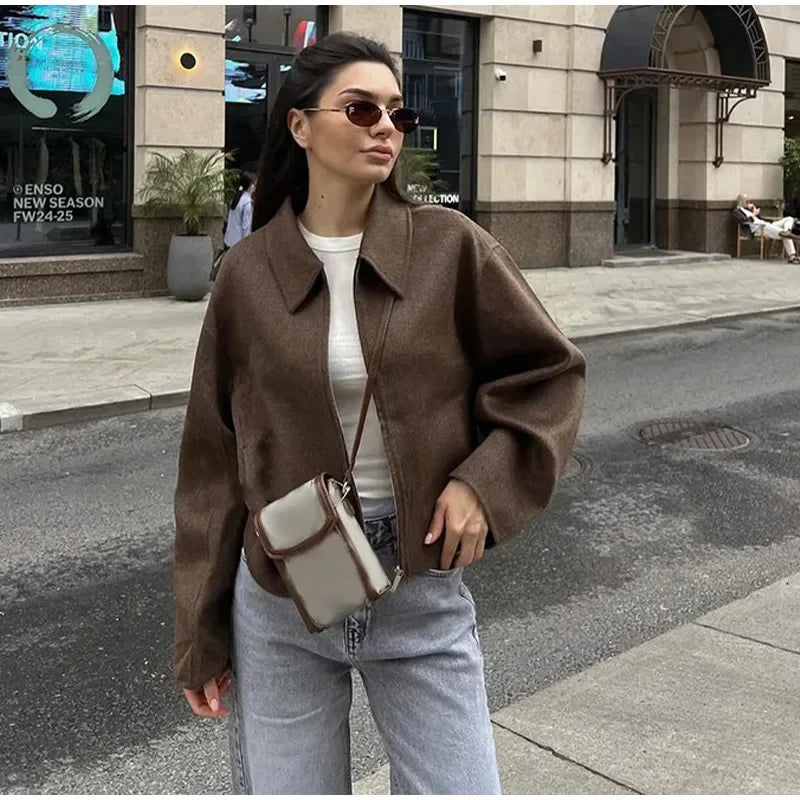 Women’s Zipped Wool-Blend Jacket