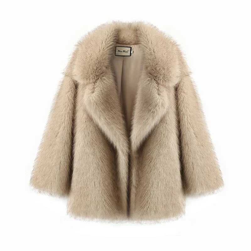 Luxury Faux Fur Long Coat