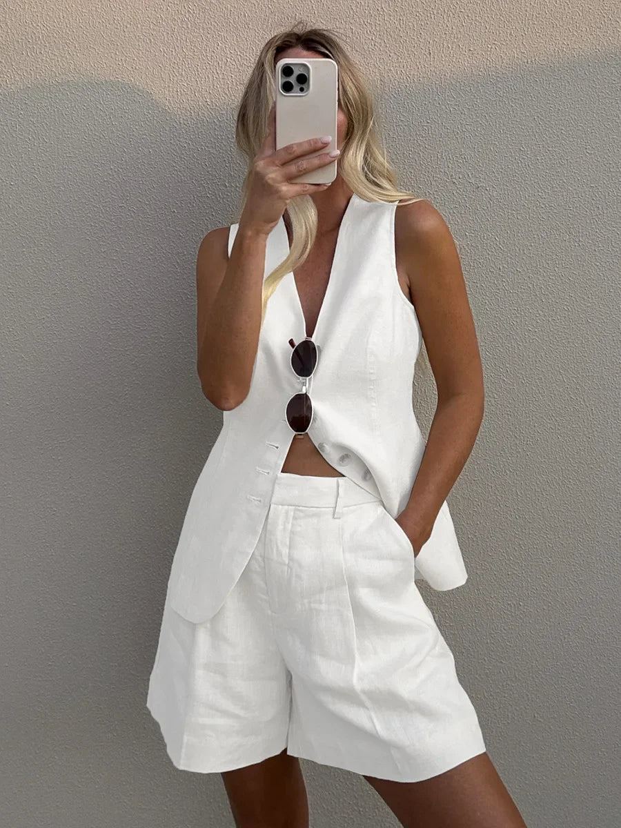 Casual Chic Linen and Cotton Set