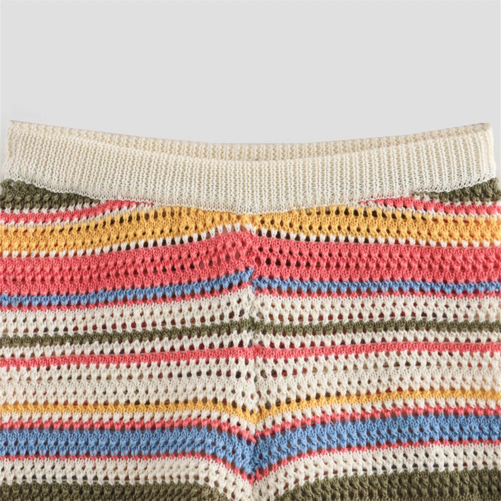 Casual Striped Two-Piece Set