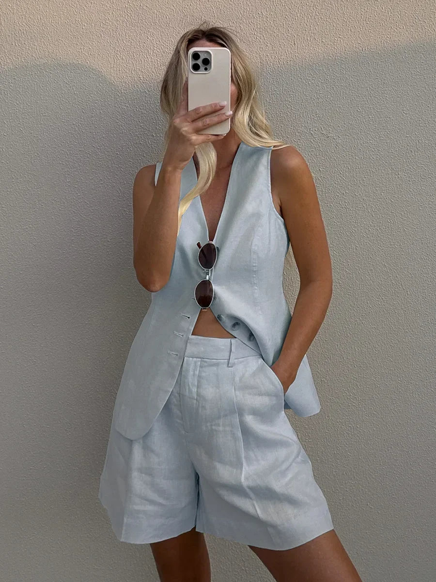 Casual Chic Linen and Cotton Set