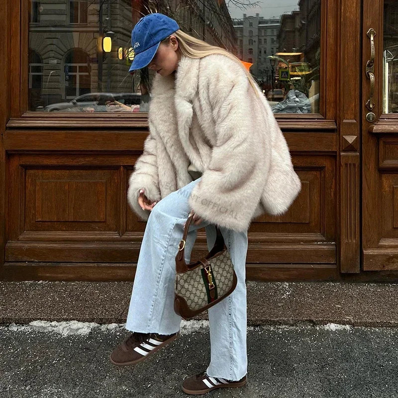 Luxury Faux Fur Long Coat