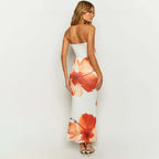 Floral Strapless Maxi Dress