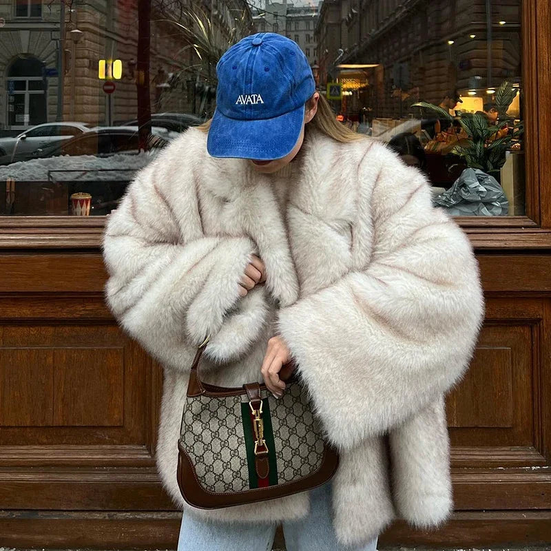 Luxury Faux Fur Long Coat