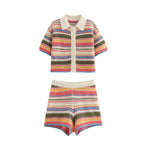 Casual Striped Two-Piece Set