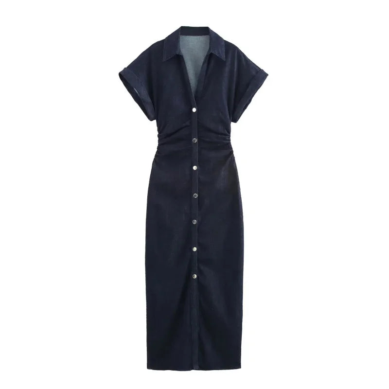 Elegance Mid Denim Dress