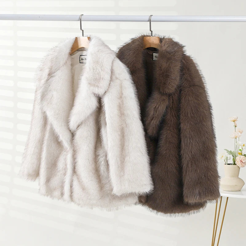 Luxury Faux Fur Long Coat