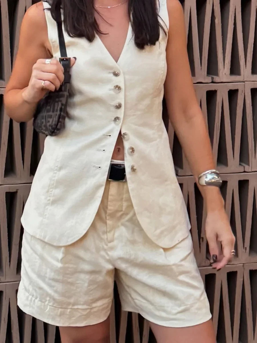 Casual Chic Linen and Cotton Set