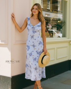 Sleek Printed Maxi Dress