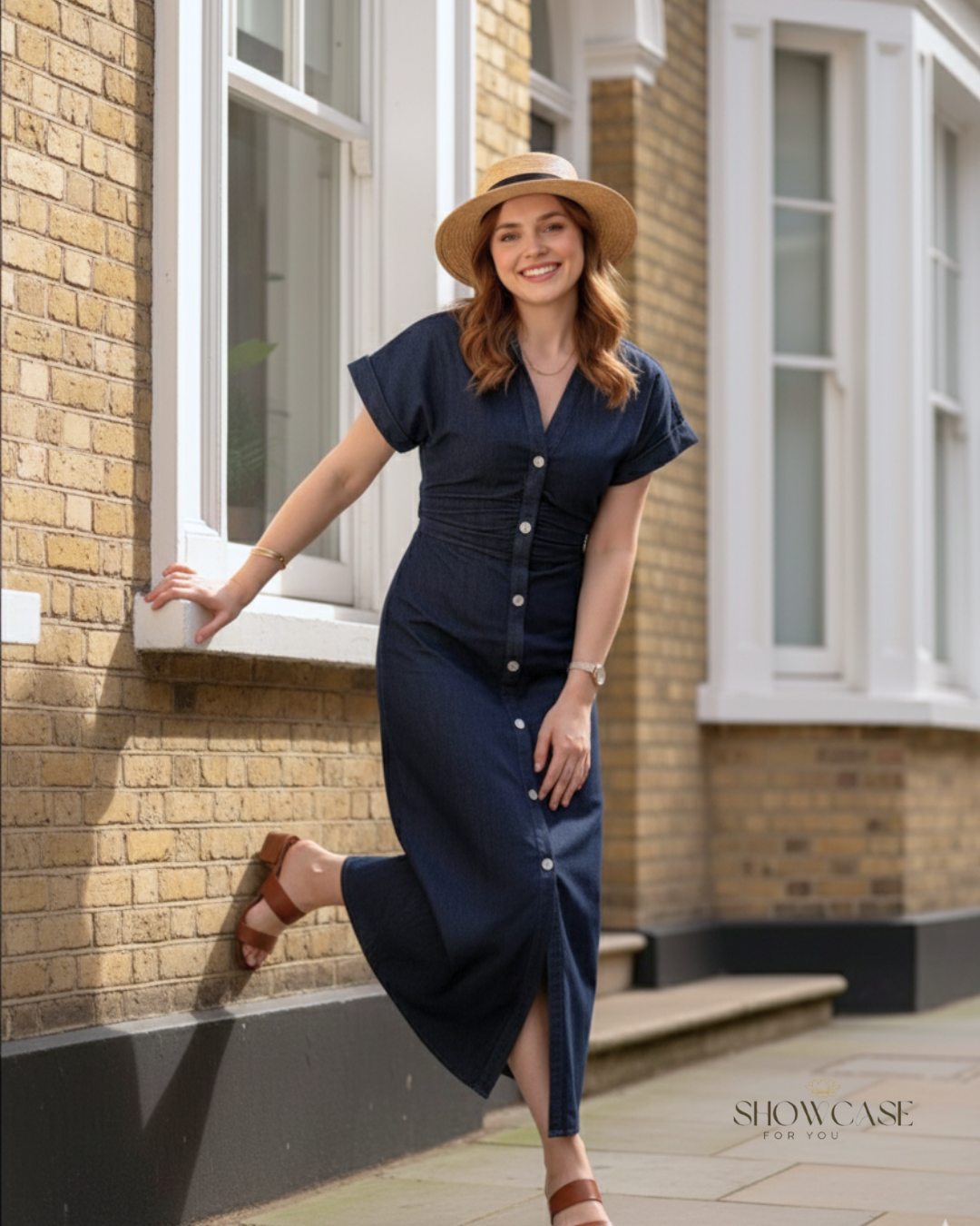Elegance Mid Denim Dress