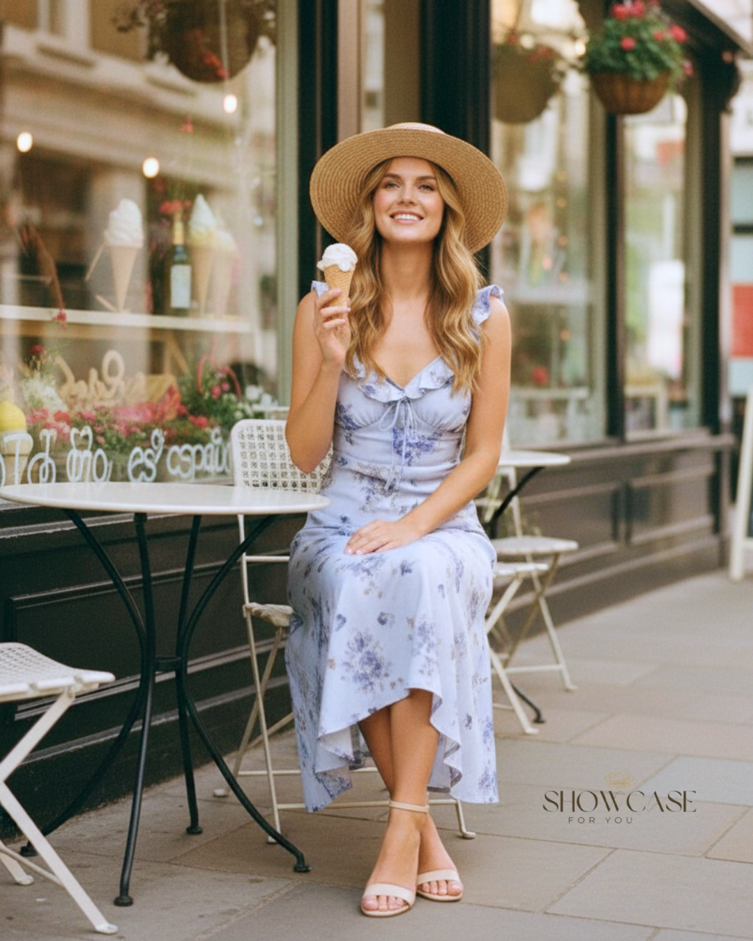 Sleek Printed Maxi Dress